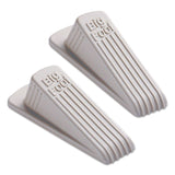 Master Caster® Big Foot Doorstop, No Slip Rubber Wedge, 2.25w x 4.75d x 1.25h, Beige, 2/Pack (MAS00975) Pack of 2