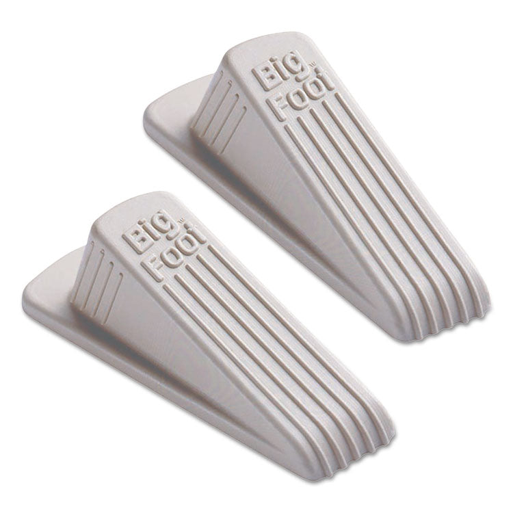Master Caster® Big Foot Doorstop, No Slip Rubber Wedge, 2.25w x 4.75d x 1.25h, Beige, 2/Pack (MAS00975) Pack of 2