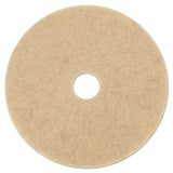 Boardwalk® Natural Hog Hair Burnishing Floor Pads, 17" Diameter, Tan, 5/Carton (BWK4017NHE)