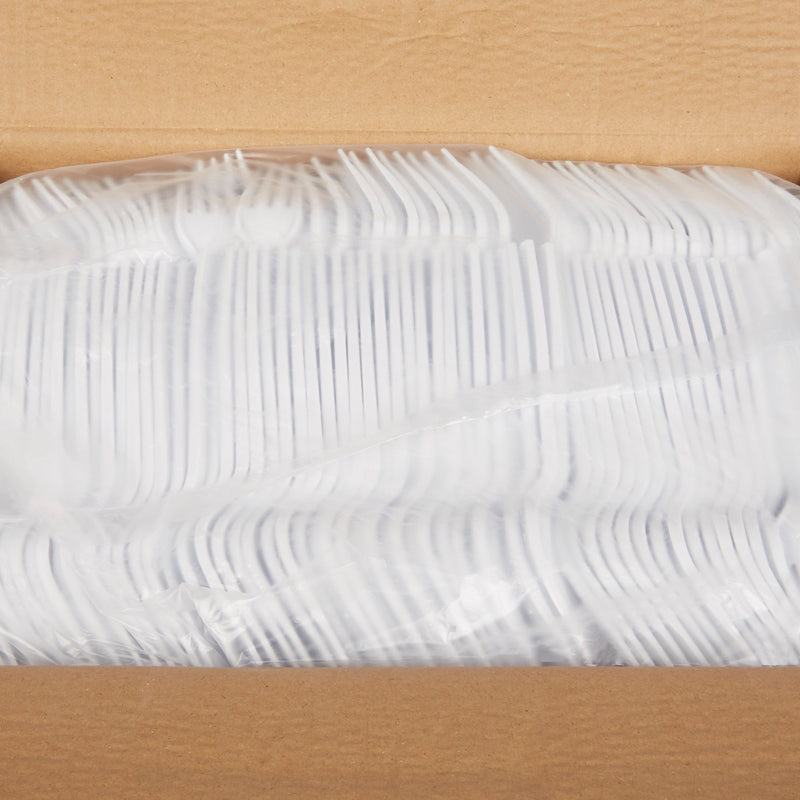 McKesson Fork Heavy Weight White Polypropylene (959242_CS) 1000/CS