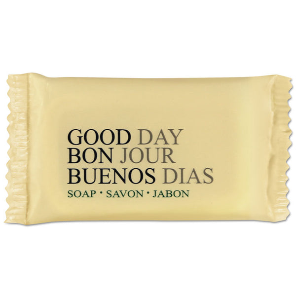 Good Day™ Amenity Bar Soap, Pleasant Scent, # 1/2, Individually Wrapped Bar, 1,000/Carton (GTP390050A)