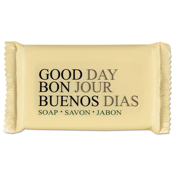 Good Day™ Amenity Bar Soap, Pleasant Scent, # 1 1/2 Individually Wrapped Bar, 500/Carton (GTP390150A) Case of 500