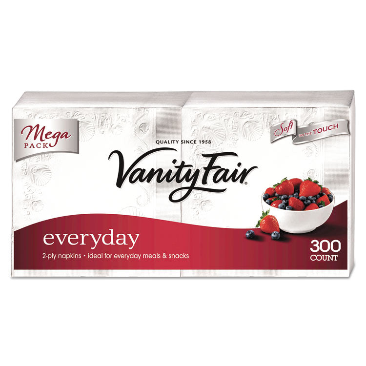 Vanity Fair® Vanity Fair Everyday Dinner Napkins, 2-Ply, White, 300/Pack (GPC3550314) Pack of 300