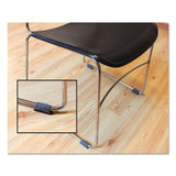 Master Caster® Wrap Around Felt Floor Savers, Rectangular, 7.25 x 1 x 8, Gray/Black, 16/Pack (MAS88458) Pack of 16