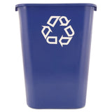 Rubbermaid® Commercial Deskside Recycling Container with Symbol, Large, 41.25 qt, Plastic, Blue (RCP295773BE) Each