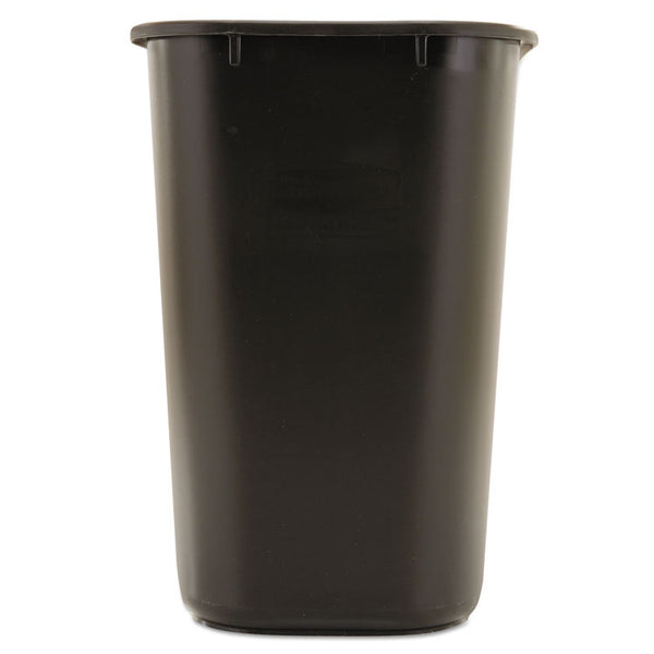 Rubbermaid® Commercial Deskside Plastic Wastebasket, 7 gal, Plastic, Black (RCP295600BK)