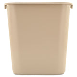 Rubbermaid® Commercial Deskside Plastic Wastebasket, 7 gal, Plastic, Beige (RCP295600BG) Each