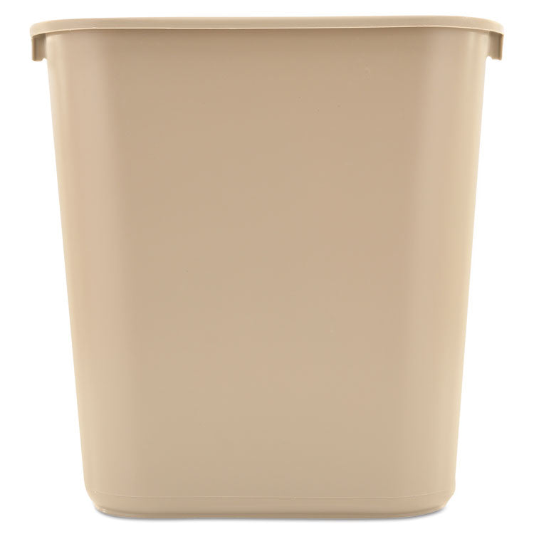 Rubbermaid® Commercial Deskside Plastic Wastebasket, 7 gal, Plastic, Beige (RCP295600BG) Each