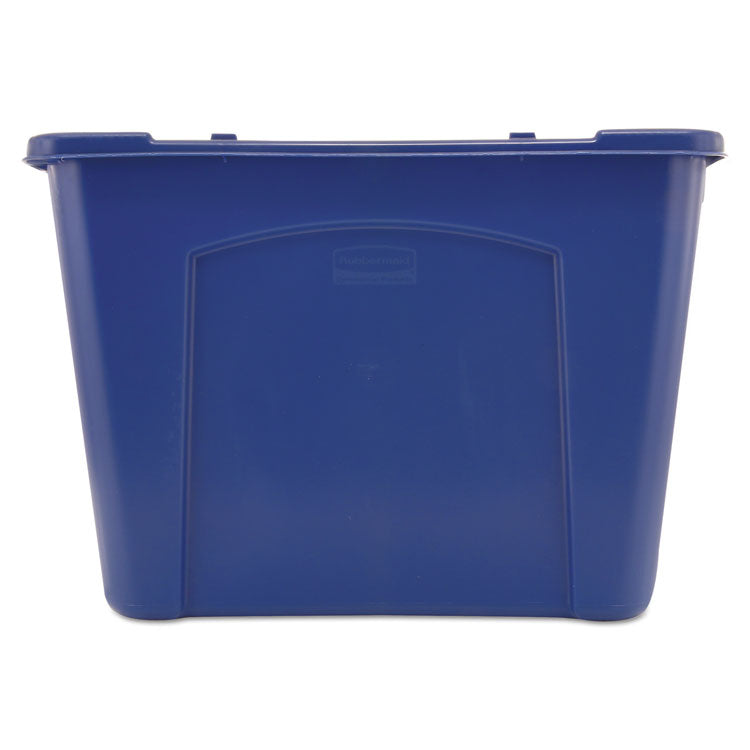 Rubbermaid® Commercial Stacking Recycle Bin, 14 gal, Polyethylene, Blue (RCP571473BE)