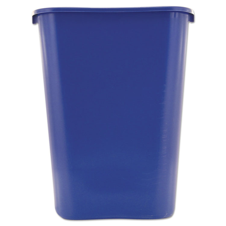 Rubbermaid® Commercial Deskside Recycling Container with Symbol, Large, 41.25 qt, Plastic, Blue (RCP295773BE) Each