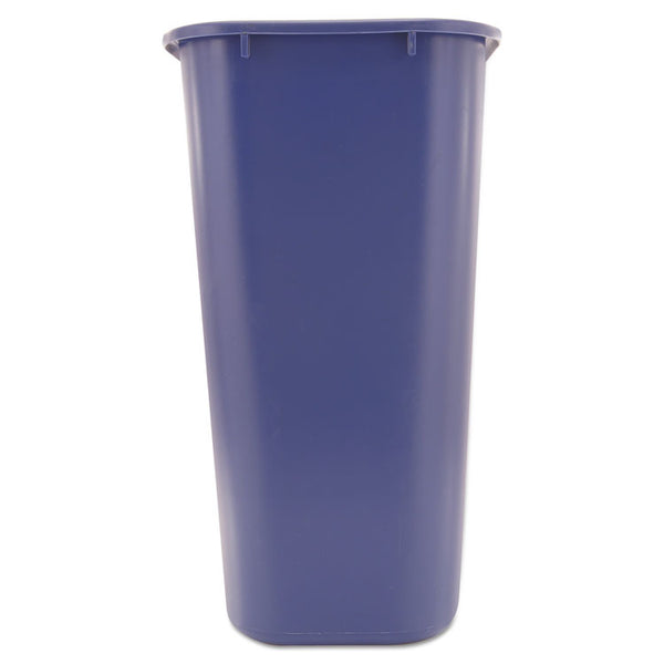Rubbermaid® Commercial Deskside Recycling Container with Symbol, Large, 41.25 qt, Plastic, Blue (RCP295773BE)