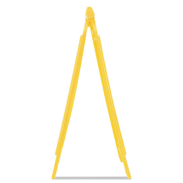 Rubbermaid® Commercial Multilingual "Caution" Floor Sign,  11 x 12 x 25, Bright Yellow (RCP611200YW) Each