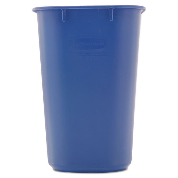 Rubbermaid® Commercial Deskside Recycling Container, Small, 13.63 qt, Plastic, Blue (RCP295573BE)