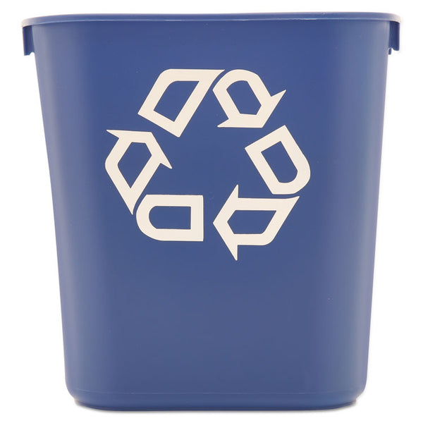 Rubbermaid® Commercial Deskside Recycling Container, Small, 13.63 qt, Plastic, Blue (RCP295573BE)