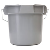 Rubbermaid® Commercial 14 Quart Round Utility Bucket, Plastic, Gray, 12" dia (RCP261400GY)