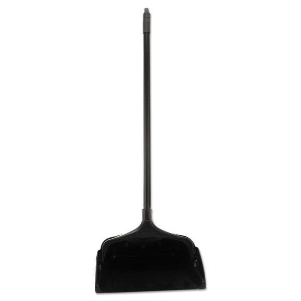 Rubbermaid® Commercial Lobby Pro Upright Dustpan with Wheels, 12.5w x 37h, Polypropylene with Vinyl Coat, Black (RCP253100BK)