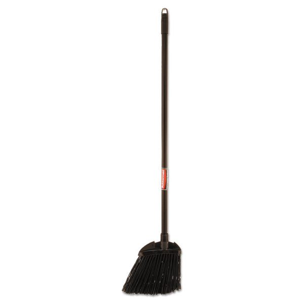 Rubbermaid® Commercial Angled Lobby Broom, Poly Bristles, 35" Handle, Black (RCP637400BLA)