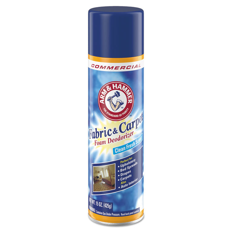 Arm & Hammer™ Fabric and Carpet Foam Deodorizer, Fresh Scent, 15 oz Aerosol Spray (CDC3320000514EA) Each