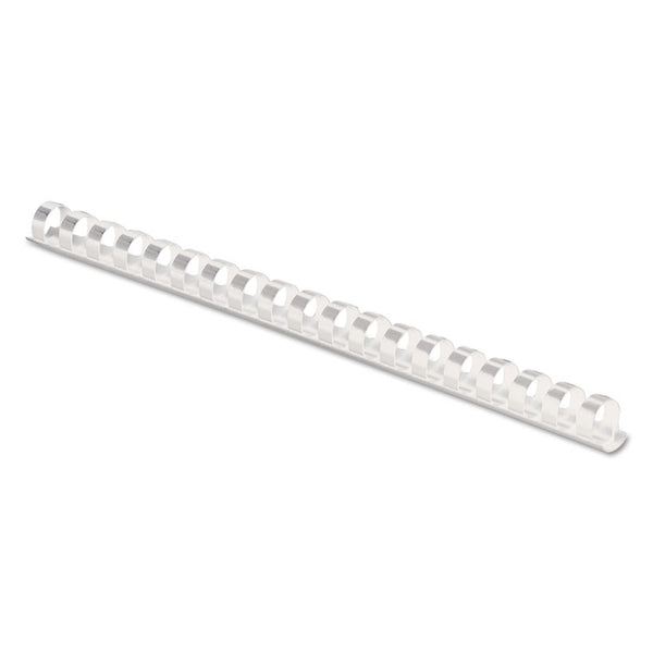 Fellowes® Plastic Comb Bindings, 3/8" Diameter, 55 Sheet Capacity, White, 100/Pack (FEL52371)