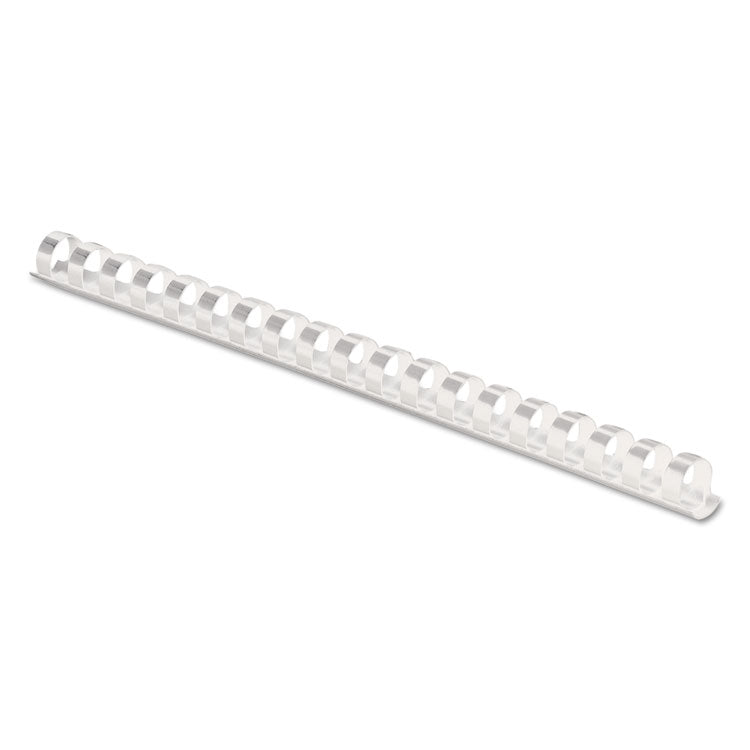 Fellowes® Plastic Comb Bindings, 1/2" Diameter, 90 Sheet Capacity, White, 100/Pack (FEL52372)