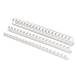 Fellowes® Plastic Comb Bindings, 1/2" Diameter, 90 Sheet Capacity, White, 100/Pack (FEL52372)