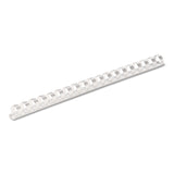 Fellowes® Plastic Comb Bindings, 3/8" Diameter, 55 Sheet Capacity, White, 100/Pack (FEL52371)