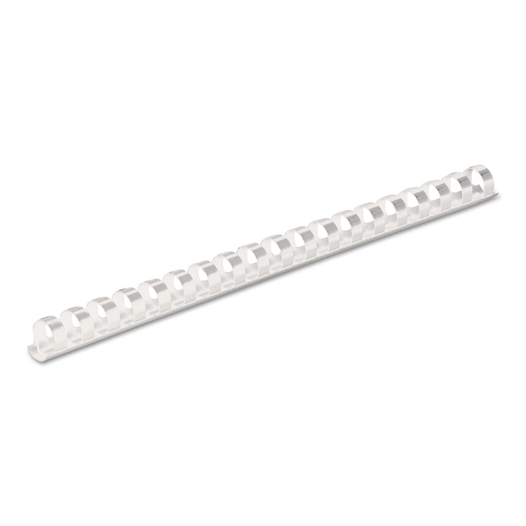 Fellowes® Plastic Comb Bindings, 1/2" Diameter, 90 Sheet Capacity, White, 100/Pack (FEL52372)