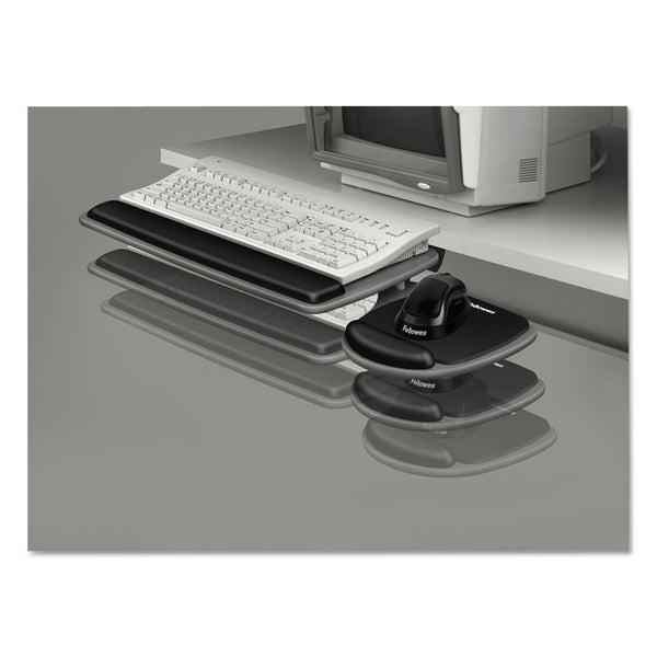 Fellowes® Adjustable Standard Keyboard Platform, 20.25w x 11.13d, Graphite/Black (FEL93841)