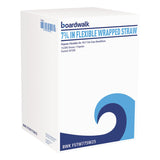 Boardwalk® Flexible Wrapped Straws, 7.75", Plastic, White, 500/Pack, 20 Packs/Carton (BWKFSTW775W25) Case of 10000