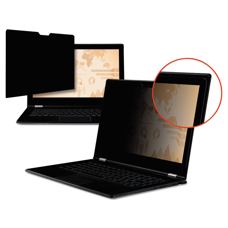 3M™ Touch Compatible Blackout Privacy Filter for 14" Widescreen Laptop, 16:9 Aspect Ratio (MMMPF140W9E)