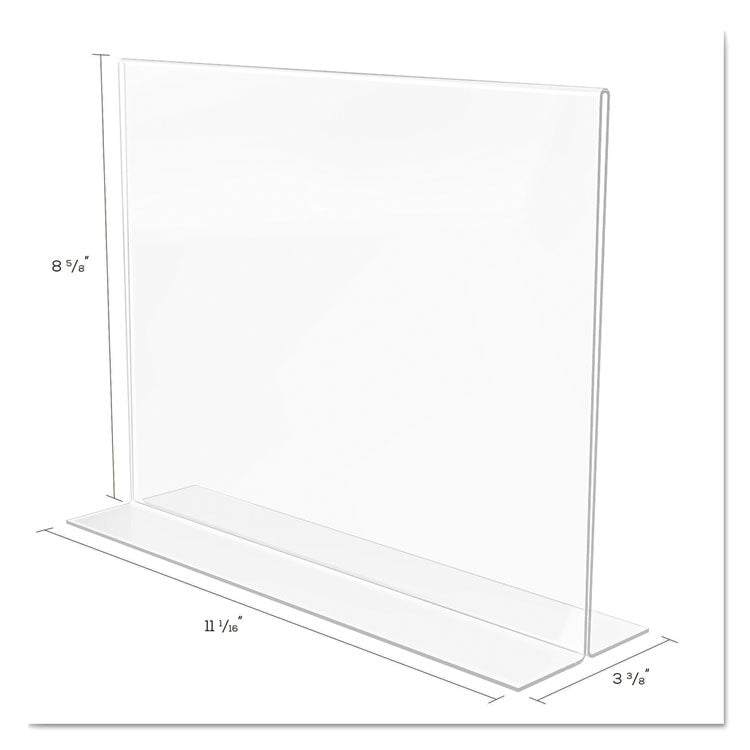 deflecto® Classic Image Double-Sided Sign Holder, 11 x 8.5 Insert, Clear (DEF69301) Each