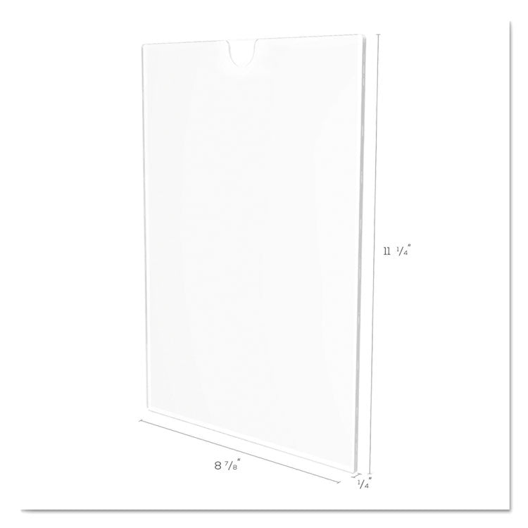 deflecto® Superior Image Cubicle Sign Holder, 8.5 x 11 Insert, Clear (DEF588601) Each