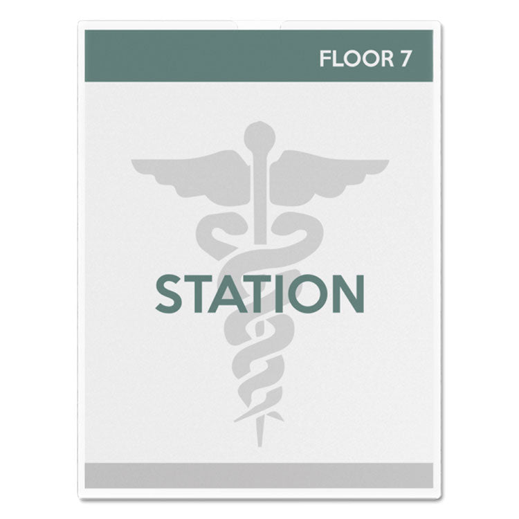 deflecto® Superior Image Cubicle Sign Holder, 8.5 x 11 Insert, Clear (DEF588601) Each