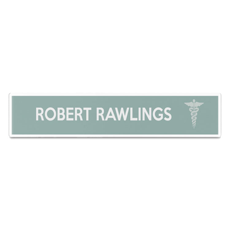 deflecto® Superior Image Cubicle Nameplate Sign Holder, 8.5 x 2 Insert, Clear (DEF587501) Each