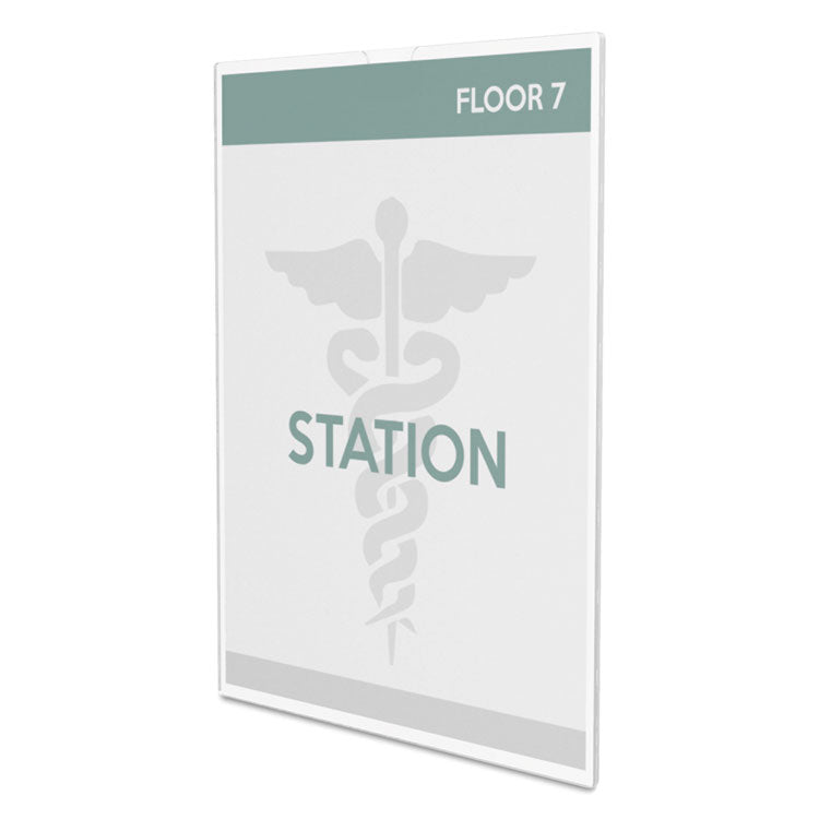 deflecto® Superior Image Cubicle Sign Holder, 8.5 x 11 Insert, Clear (DEF588601) Each