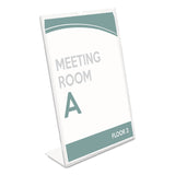 Deflecto Superior Image Slanted Sign Holder, Portrait, 8 1/2 x 11 Insert, Clear (DEF590101) Each