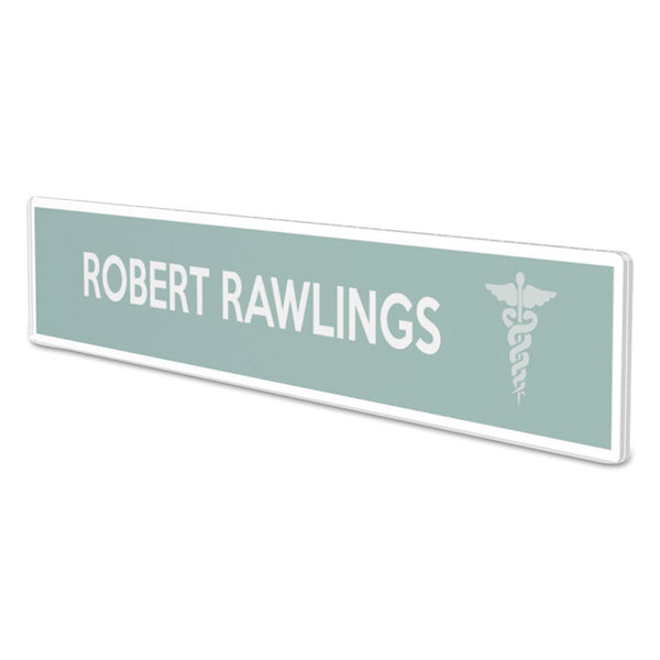 deflecto® Superior Image Cubicle Nameplate Sign Holder, 8.5 x 2 Insert, Clear (DEF587501) Each