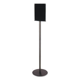 deflecto® Double-Sided Magnetic Sign Display, 8.5 x 11 Insert, 56" Tall, Clear/Black (DEF692056) Each
