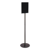 deflecto® Double-Sided Magnetic Sign Display, 8.5 x 11 Insert, 56" Tall, Clear/Black (DEF692056) Each
