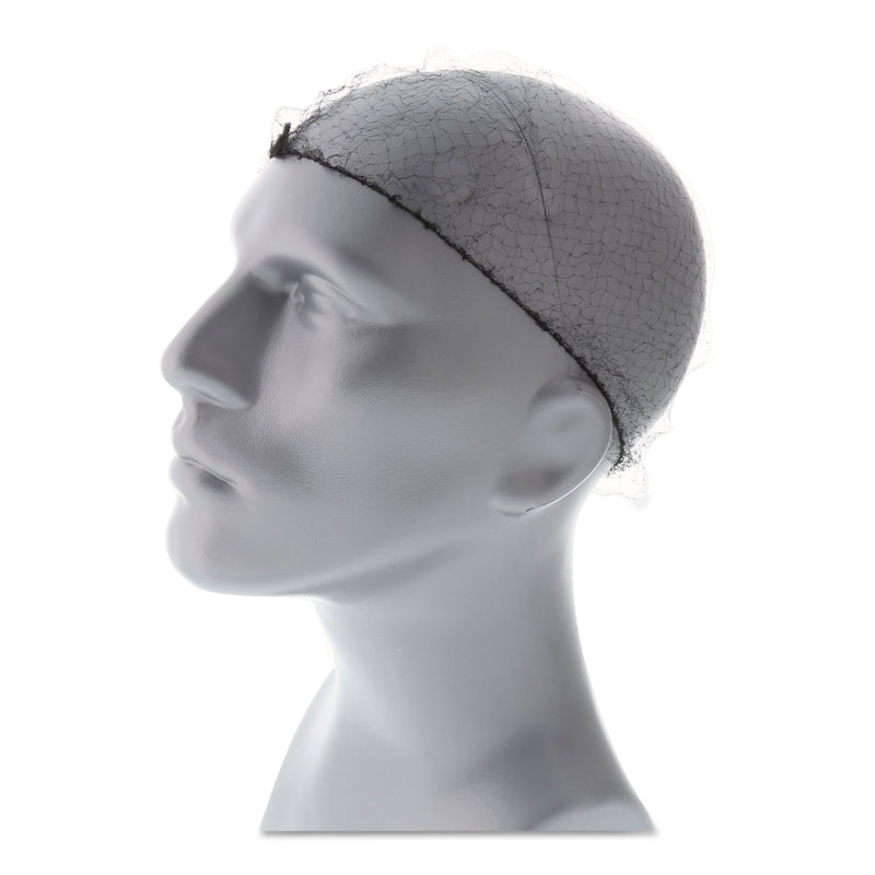 AmerCareRoyal® Lightweight Latex-Free Hairnets, Nylon, 28", Black, 144/Box, 20 Boxes/Carton (RPPRPH144LTBK28) Case of 2880