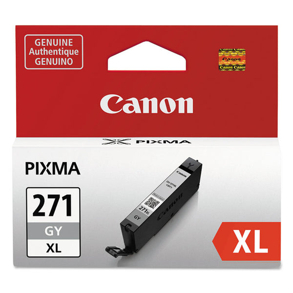Canon® 0340C001 (CLI-271XL) High-Yield Ink, Gray (CNM0340C001)