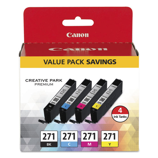 Canon® 0390C005 (CLI-271) Ink, Black/Cyan/Magenta/Yellow (CNM0390C005)