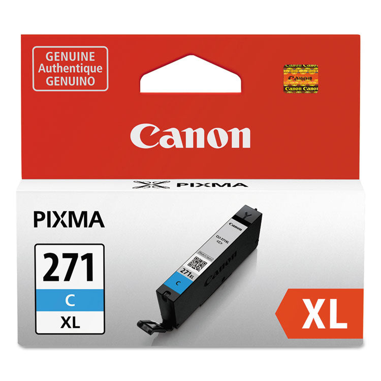 Canon® 0337C001 (CLI-271XL) High-Yield Ink, Cyan (CNM0337C001)