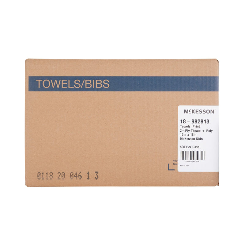 McKesson Procedure Towel 13 W X 18 L Inch Kids Print NonSterile (489531_CS) 500/CS
