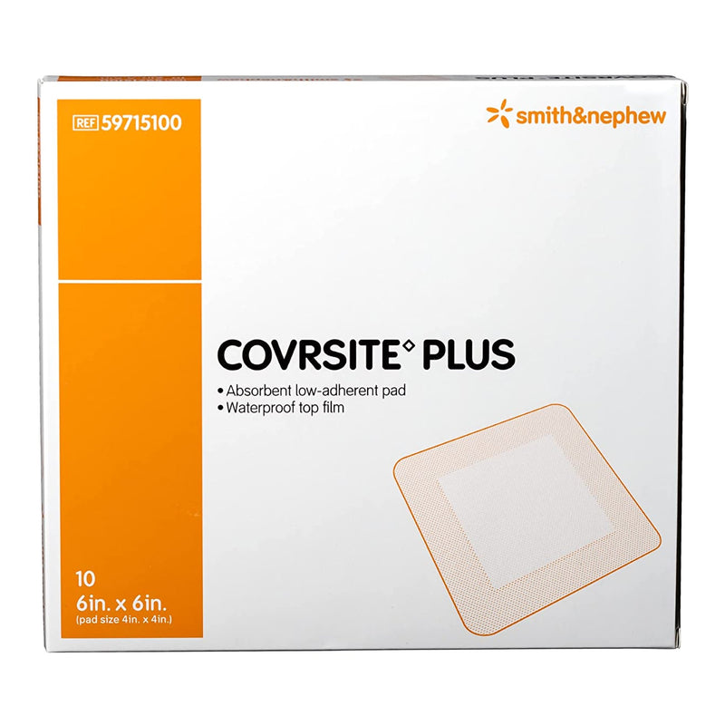 COVRSITE Plus Composite Dressing 6 X 6 Inch Square NonSterile Film Backing (407733_BX) 10/BX