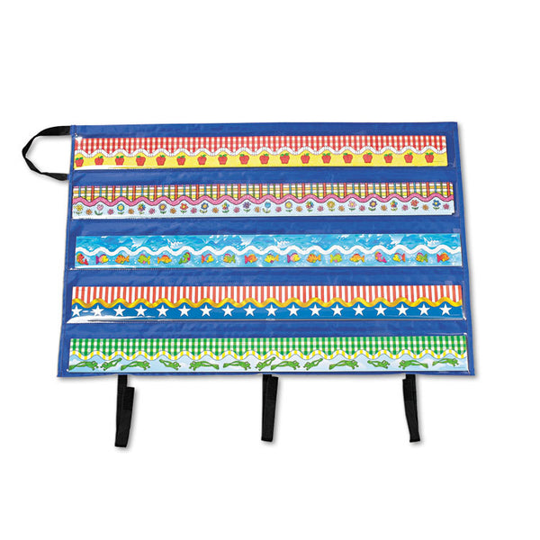 Carson-Dellosa Education Border Storage Pocket Chart, Blue/Clear, 41" x 24.5" (CDPCD5652) Each