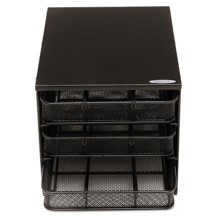 Safco® 3 Drawer Hospitality Organizer, 7 Compartments, 11.5 x 8.25 x 8.25, Black (SAF3275BL)