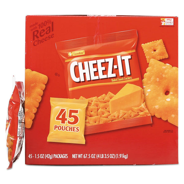 Sunshine® Cheez-it Crackers, Original, 1.5 oz Pack, 45 Packs/Carton (KEB827553) Case of 45