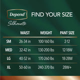 Depend® Silhouette® Female Adult Absorbent Underwear Waistband Style Medium Disposable Heavy Absorbency (1246162_CS) 28/CS