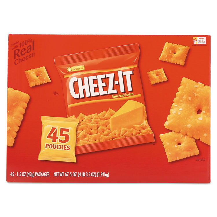 Sunshine® Cheez-it Crackers, Original, 1.5 oz Pack, 45 Packs/Carton (KEB827553) Case of 45